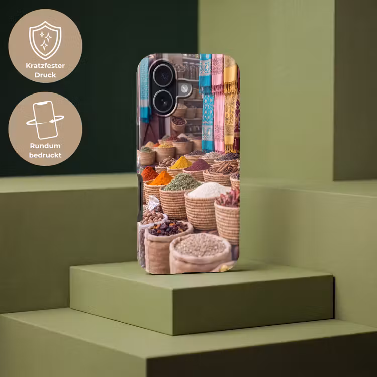 Handyhülle Toughcase - Gewürze – Körbe – Orientalisch - Kruiden - Manden - Oosters Toughcase MagSafe Apple iPhone 17 klein