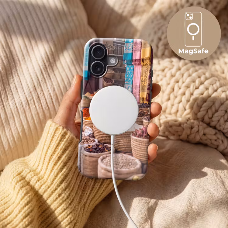 Handyhülle Toughcase - Gewürze – Körbe – Orientalisch - Kruiden - Manden - Oosters Toughcase MagSafe Apple iPhone 17 klein