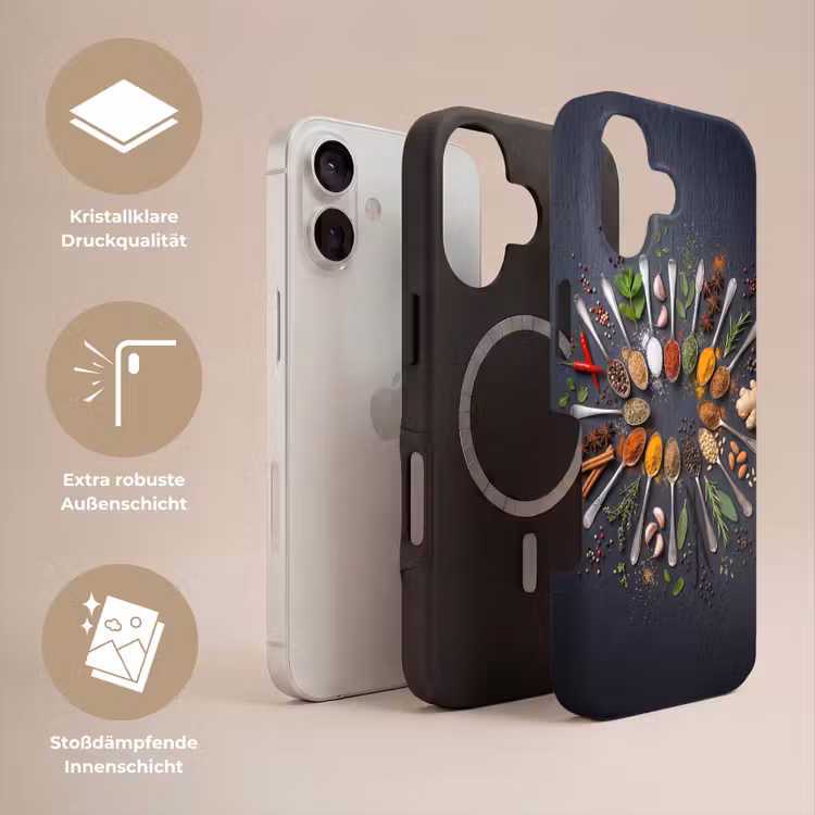 Kruiden - Lepels - Culinair - Kleurrijk - Sfeervol Toughcase MagSafe Apple iPhone 17 klein -USP_Lagen_DE