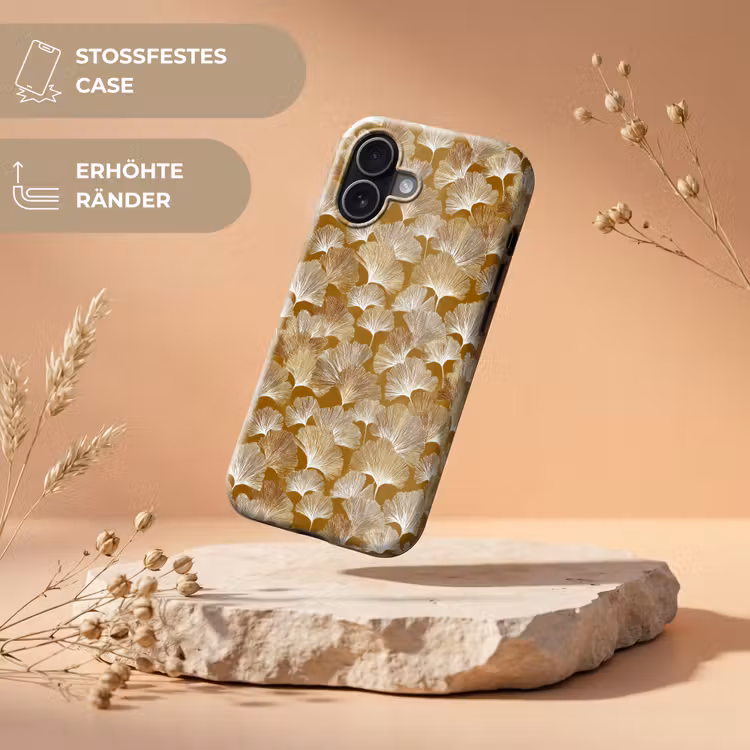 Ginkgo - Bladeren - Goud Toughcase MagSafe Apple iPhone 17 klein 1017 -USP_RandenV_DE