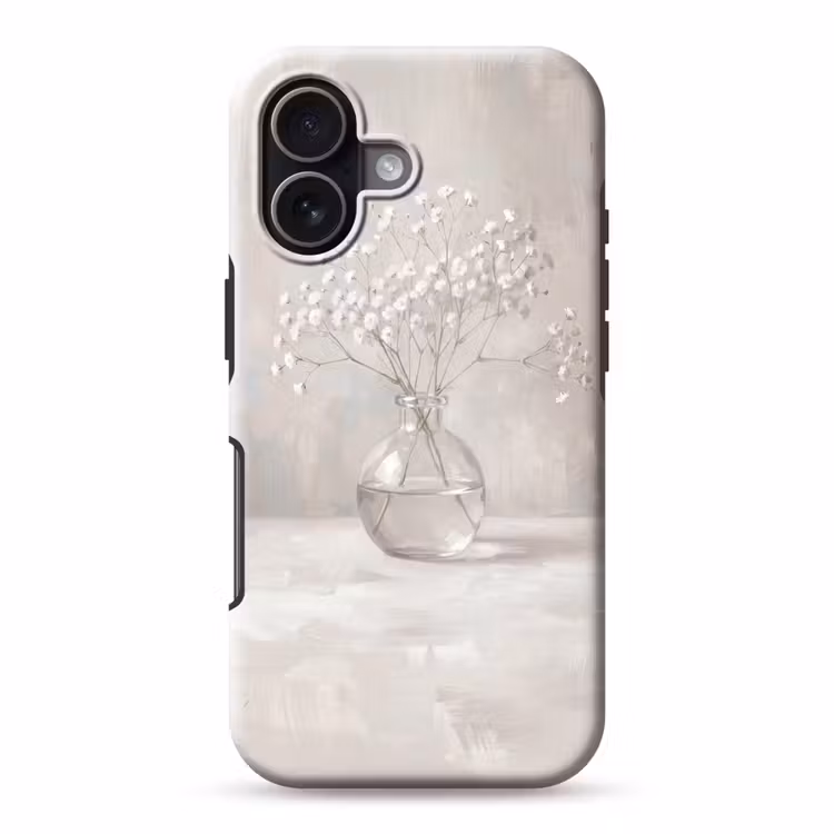 Gipskruid - Vaas - Wit Toughcase MagSafe Apple iPhone 17 klein -3d