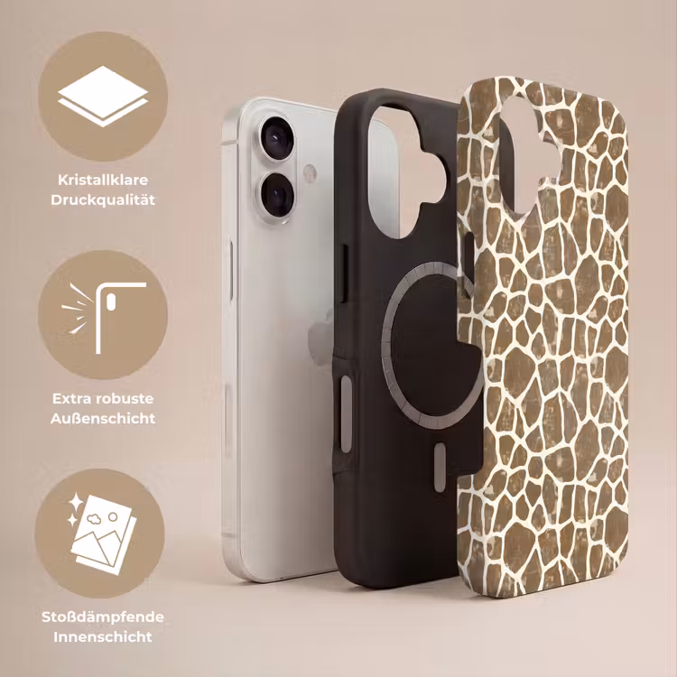 Giraf - Klassiek - Bruin Toughcase MagSafe Apple iPhone 17 klein 1017 -USP_Lagen_DE