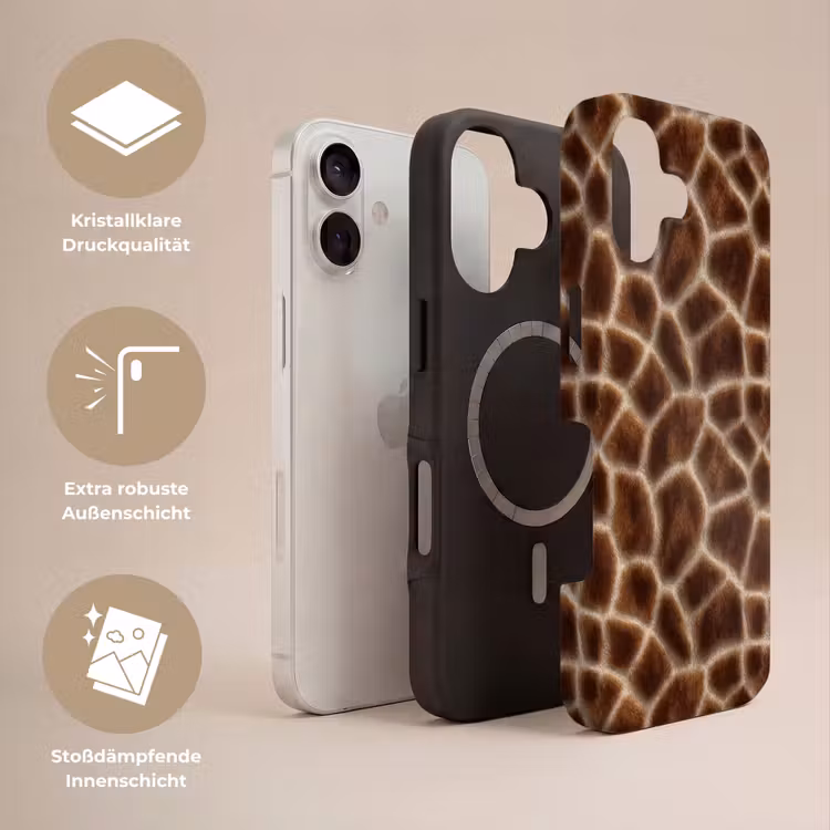 Giraf - Vacht - Bruin Toughcase MagSafe Apple iPhone 17 klein 1017 -USP_Lagen_DE