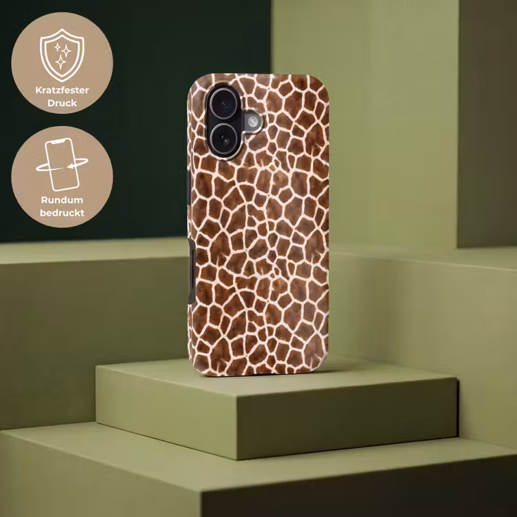 Giraf - Vacht - Klassiek - Bruin Toughcase MagSafe Apple iPhone 17 klein -USP_PrintM_DE