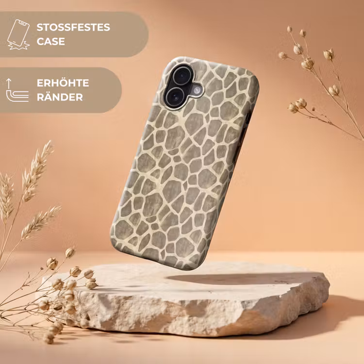 Giraf - Patroon - Beige - Bruin Toughcase MagSafe Apple iPhone 17 klein 1017 -USP_RandenV_DE