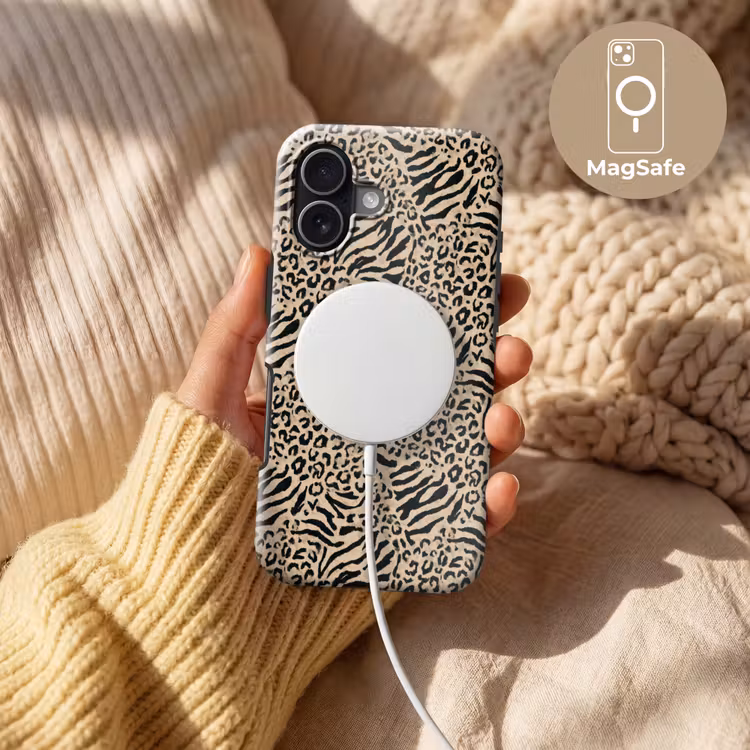 Giraf - Zebra - Motief - Bruin Toughcase MagSafe Apple iPhone 17 klein 1017 -USP_MagsafeV