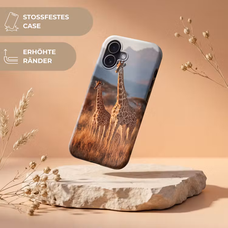 Giraffen - Hoog gras - Acaciabomen Toughcase MagSafe Apple iPhone 17 klein -USP_RandenV_DE