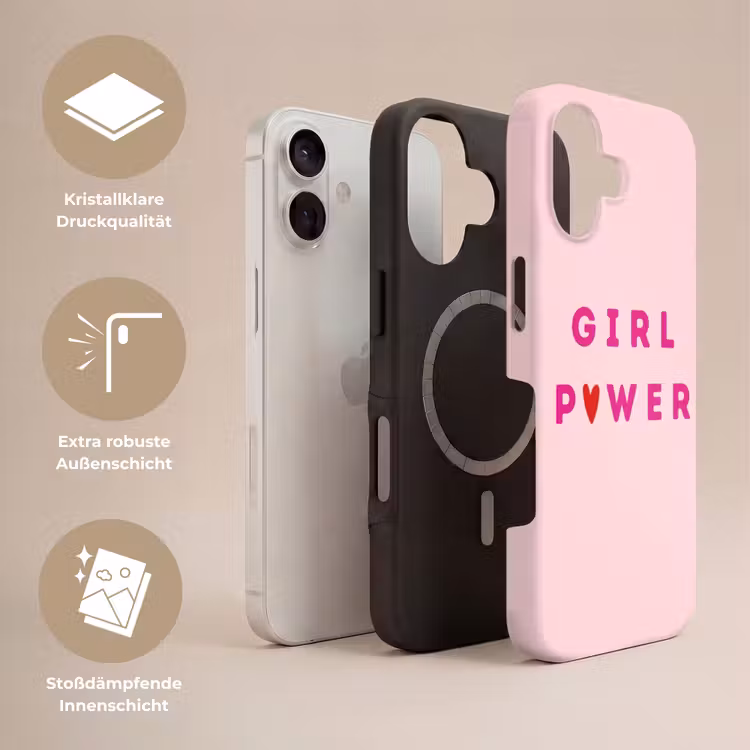 Girl power - Roze - Hartje Toughcase MagSafe Apple iPhone 17 klein -USP_Lagen_DE