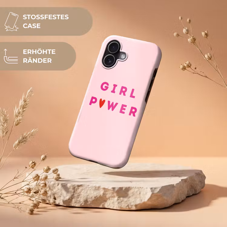 Girl power - Roze - Hartje Toughcase MagSafe Apple iPhone 17 klein -USP_RandenV_DE