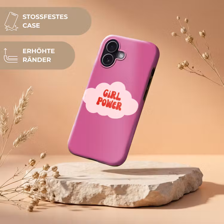Girl power - Wolk - Roze Toughcase MagSafe Apple iPhone 17 klein -USP_RandenV_DE