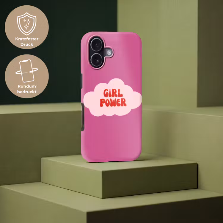 Girl power - Wolk - Roze Toughcase MagSafe Apple iPhone 17 klein -USP_PrintM_DE