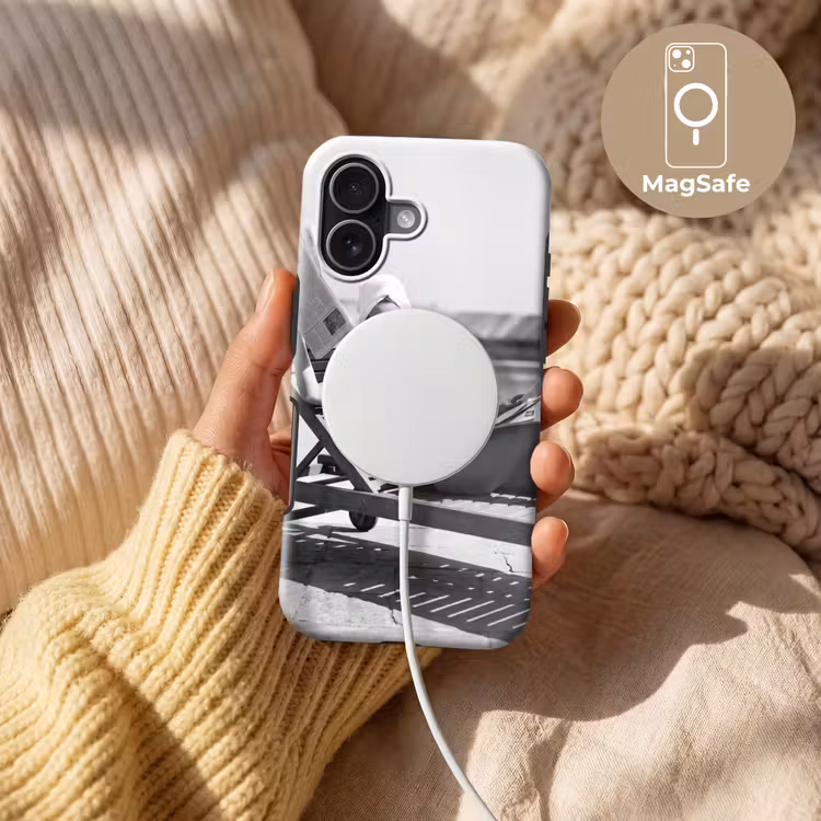 Glamour - Modern - Zwart - Wit Toughcase MagSafe Apple iPhone 17 klein -USP_MagsafeV