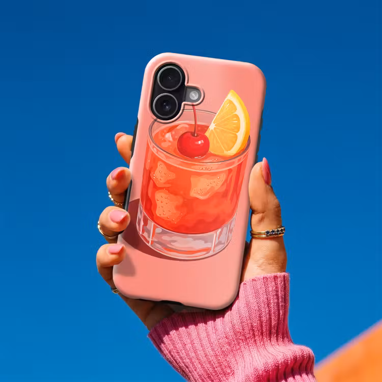 Glas - Ijsblokjes - Citroen - Kers Toughcase MagSafe Apple iPhone 17 klein -Sfeer1V