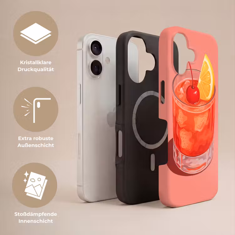 Glas - Ijsblokjes - Citroen - Kers Toughcase MagSafe Apple iPhone 17 klein -USP_Lagen_DE