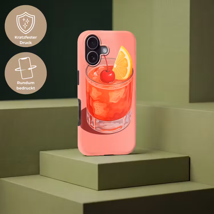 Glas - Ijsblokjes - Citroen - Kers Toughcase MagSafe Apple iPhone 17 klein -USP_PrintM_DE