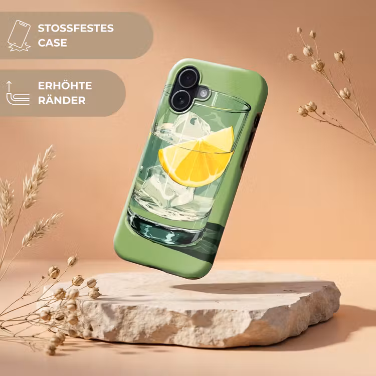 Glas - Citroen - Ijsblokjes - Groen Toughcase MagSafe Apple iPhone 17 klein -USP_RandenV_DE