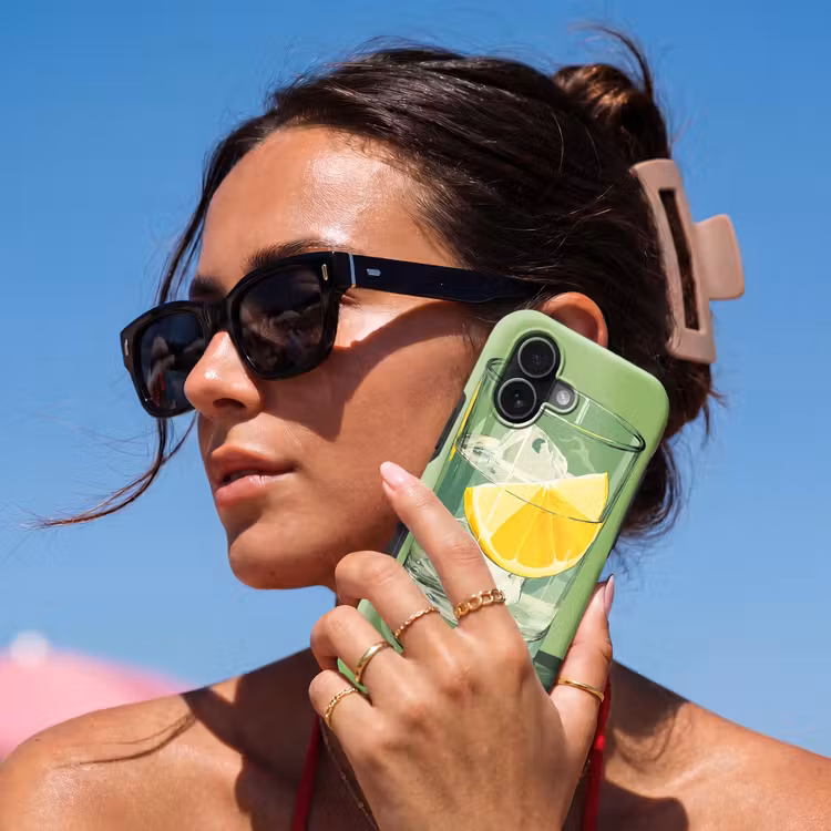 Glas - Citroen - Ijsblokjes - Groen Toughcase MagSafe Apple iPhone 17 klein -Sfeer2V
