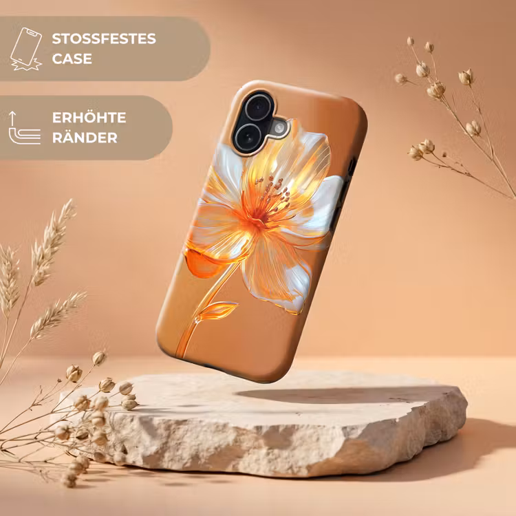 Glazen - Bloem - Oranje Toughcase MagSafe Apple iPhone 17 klein -USP_RandenV_DE
