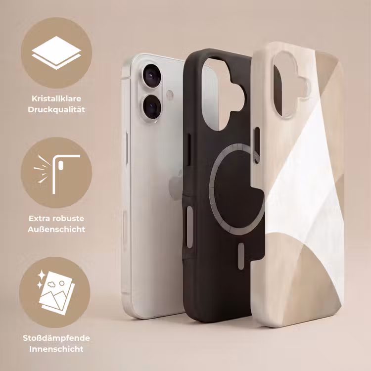 Vloeiende vlakken - Harmonieus - Golvend Toughcase MagSafe Apple iPhone 17 klein -USP_Lagen_DE