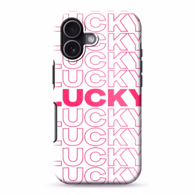 Lucky - Roze - Patroon Toughcase MagSafe Apple iPhone 17 klein -3d