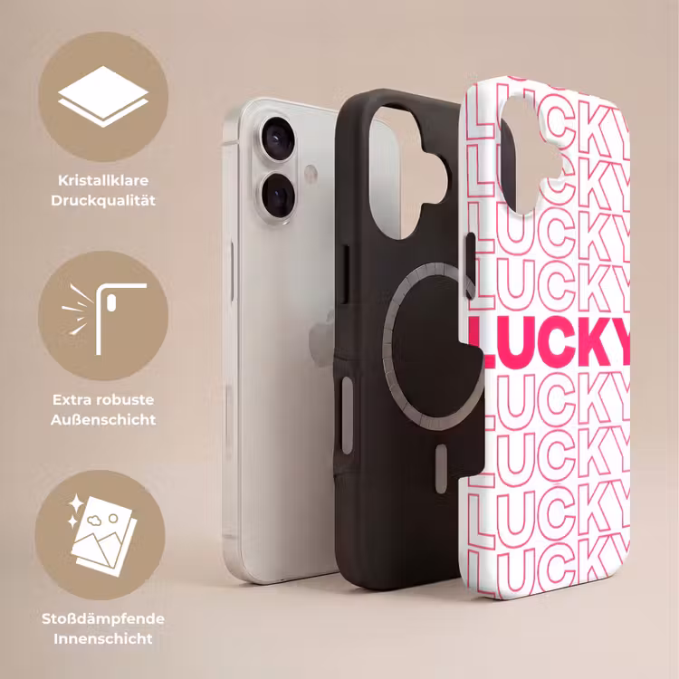 Lucky - Roze - Patroon Toughcase MagSafe Apple iPhone 17 klein -USP_Lagen_DE