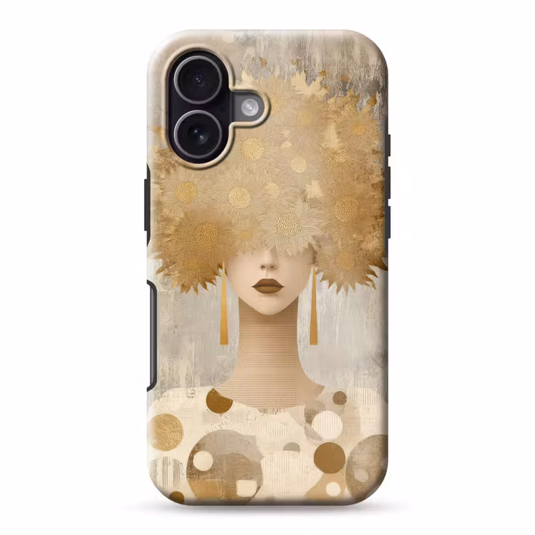Goud - Portret - Vrouw Toughcase MagSafe Apple iPhone 17 klein -3d