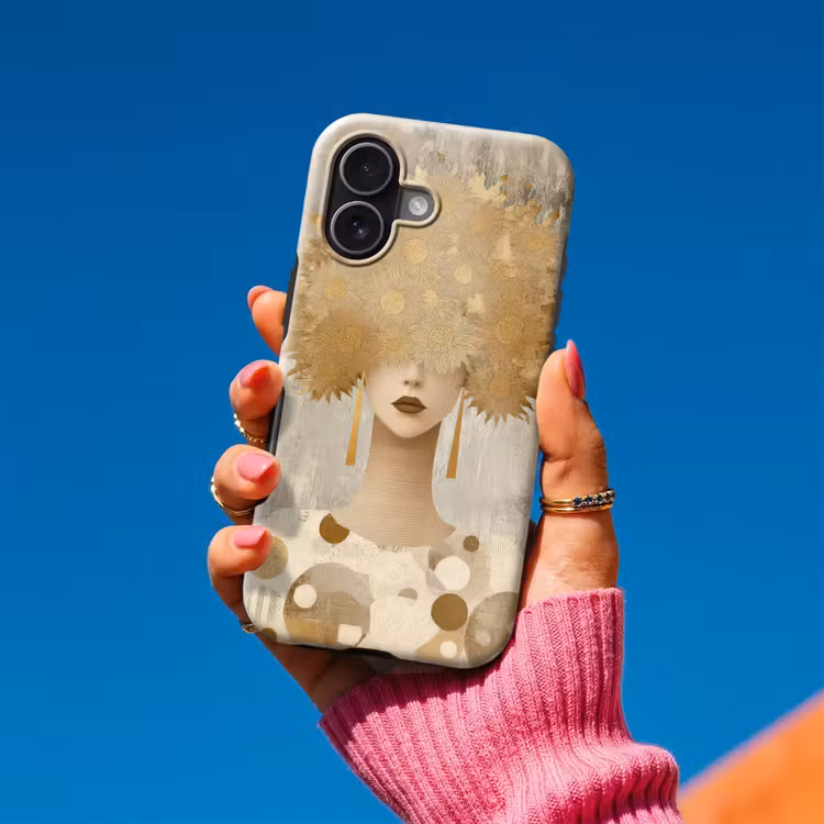 Goud - Portret - Vrouw Toughcase MagSafe Apple iPhone 17 klein -Sfeer1V