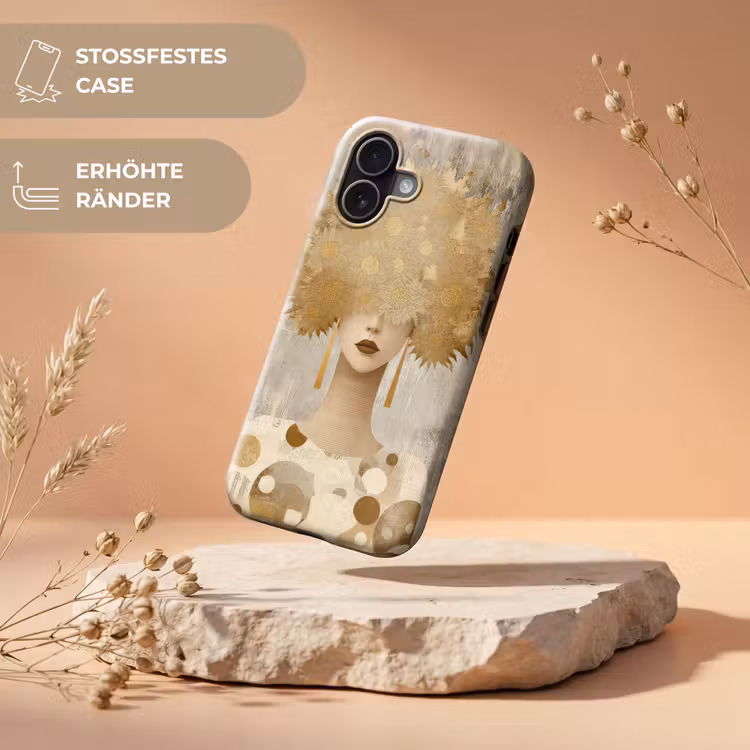 Goud - Portret - Vrouw Toughcase MagSafe Apple iPhone 17 klein -USP_RandenV_DE