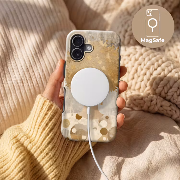 Goud - Portret - Vrouw Toughcase MagSafe Apple iPhone 17 klein -USP_MagsafeV