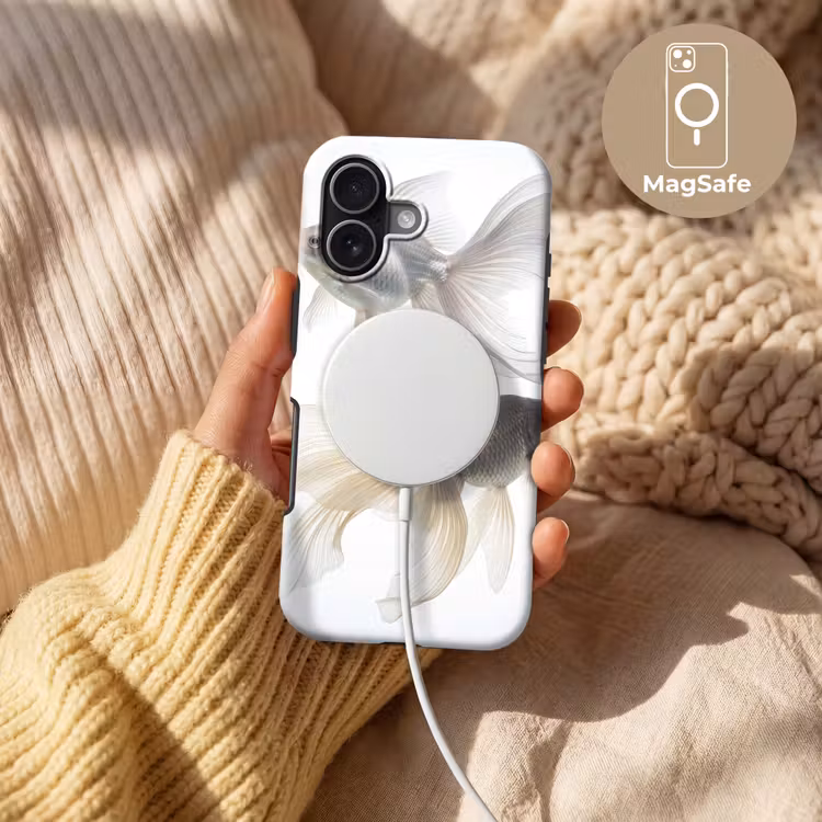 Goudvissen - Modern - Wit Toughcase MagSafe Apple iPhone 17 klein -USP_MagsafeV