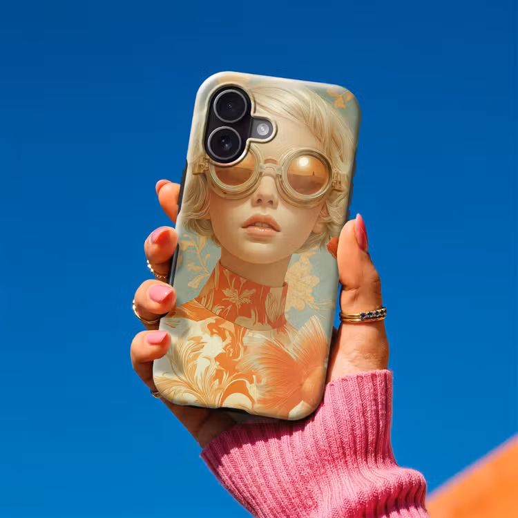 Goudvissen - Oranje - Vrouw - Blond Toughcase MagSafe Apple iPhone 17 klein -Sfeer1V