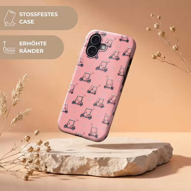 Golfkar - Retro - Roze Toughcase MagSafe Apple iPhone 17 klein 1017 -USP_RandenV_DE