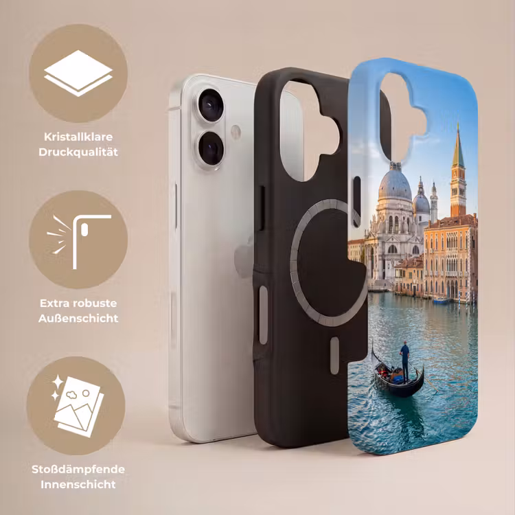 Gondel - Venetië - Kanaal - Stadsgezicht - Avondlicht Toughcase MagSafe Apple iPhone 17 klein -USP_Lagen_DE