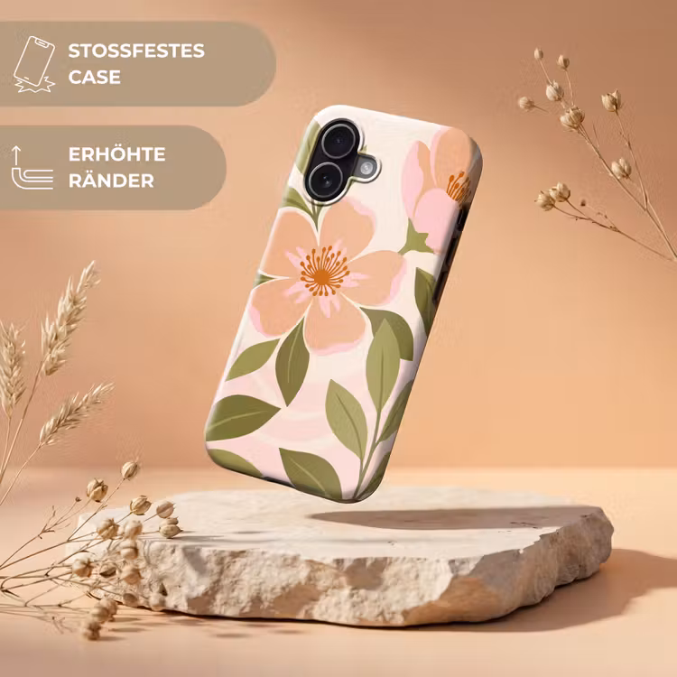Grafisch - Bloemen - Roze Toughcase MagSafe Apple iPhone 17 klein -USP_RandenV_DE