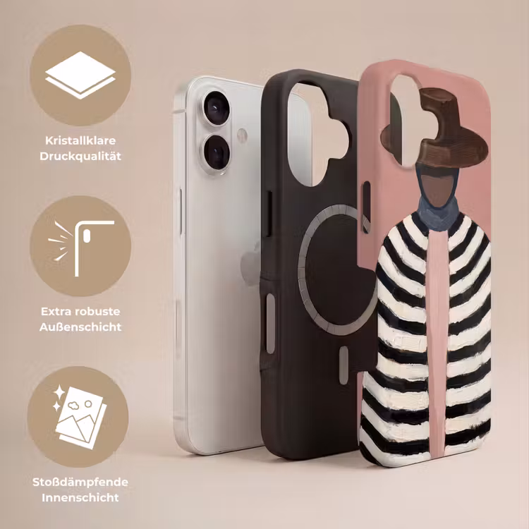 Grafisch - Vrouw - Roze Toughcase MagSafe Apple iPhone 17 klein -USP_Lagen_DE