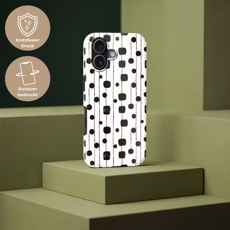 Grafisch - Modern - Zwart Toughcase MagSafe Apple iPhone 17 klein 1017 -USP_PrintM_DE