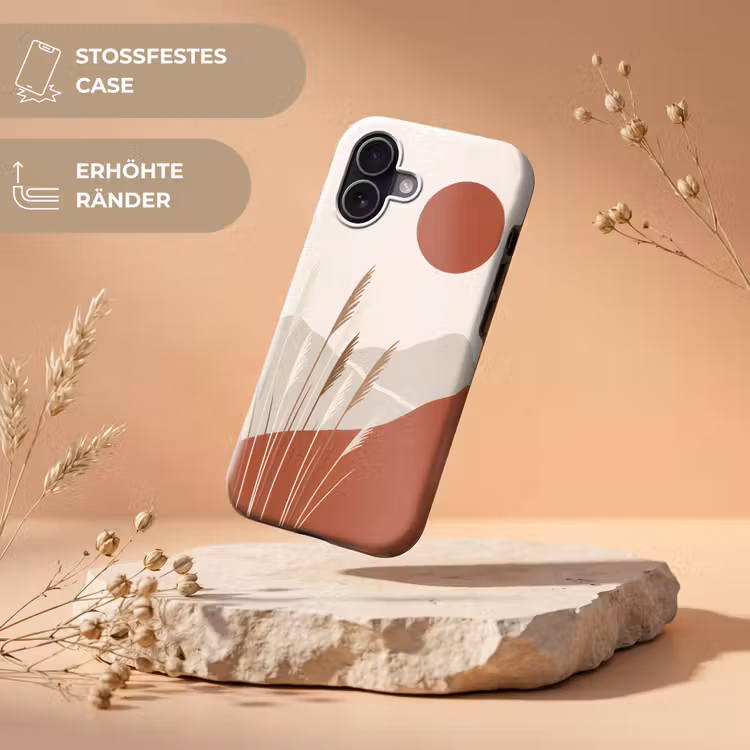 Gras - Landschap - Natuur - Abstract - Beige Toughcase MagSafe Apple iPhone 17 klein -USP_RandenV_DE