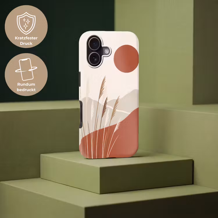 Gras - Landschap - Natuur - Abstract - Beige Toughcase MagSafe Apple iPhone 17 klein -USP_PrintM_DE