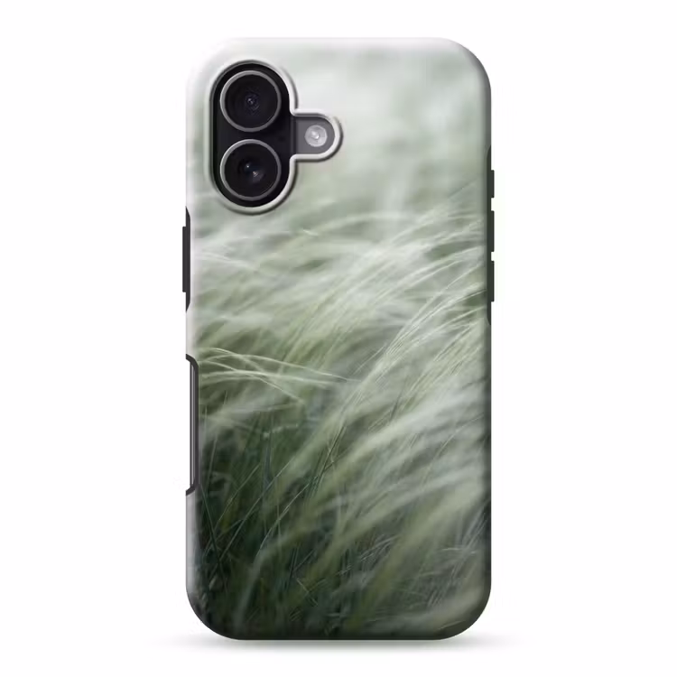 Gras - Wazig - Natuur - Groen - Zacht Toughcase MagSafe Apple iPhone 17 klein -3d