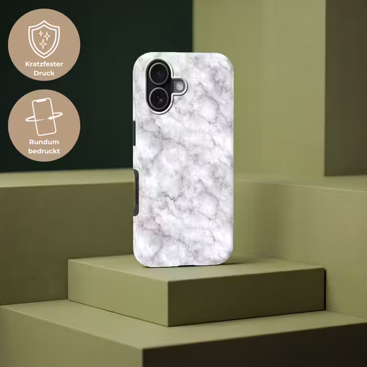 Grijs - Marmer - Klassiek - Aders Toughcase MagSafe Apple iPhone 17 klein 1017 -USP_PrintM_DE