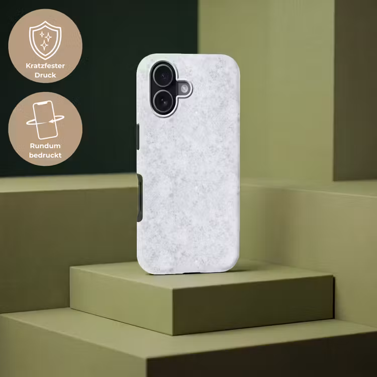 Grijs - Terrazzo-effect - Beton Toughcase MagSafe Apple iPhone 17 klein 1017 -USP_PrintM_DE