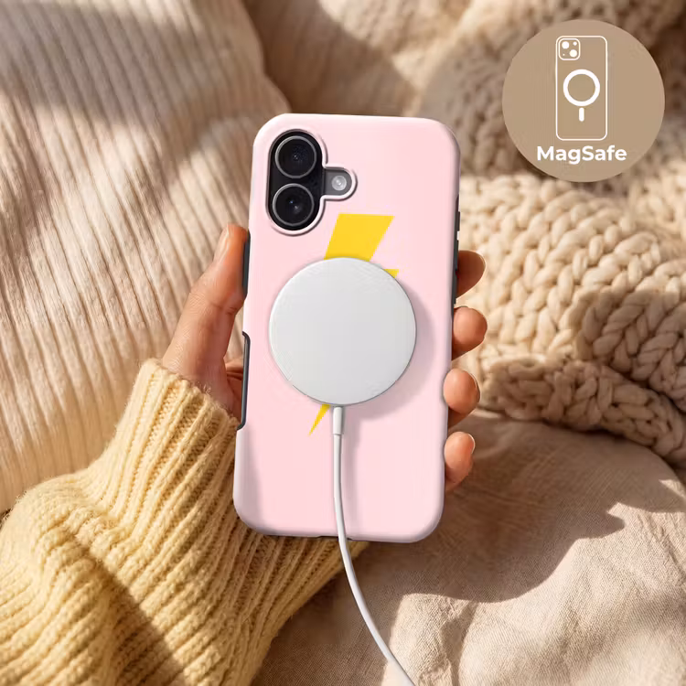 Grl pwr - Bliksem - Roze Toughcase MagSafe Apple iPhone 17 klein -USP_MagsafeV