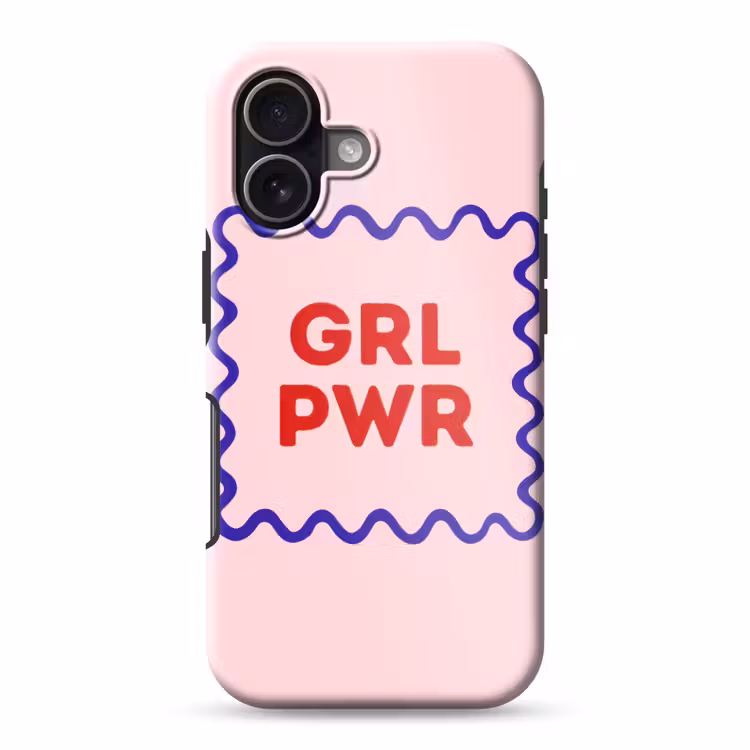Grl pwr - Roze - Kader Toughcase MagSafe Apple iPhone 17 klein -3d