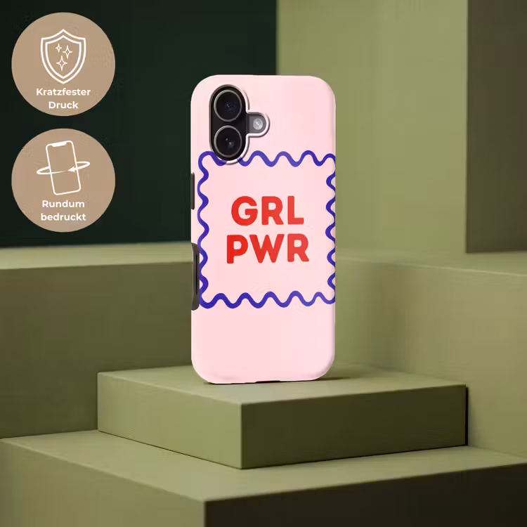 Grl pwr - Roze - Kader Toughcase MagSafe Apple iPhone 17 klein -USP_PrintM_DE