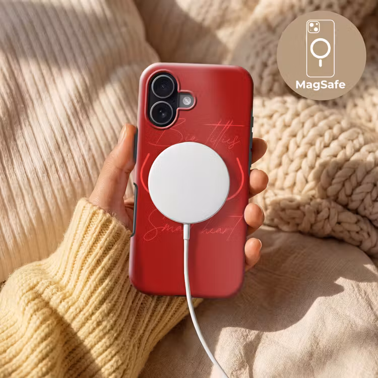 Big titties small heart - Rood - Hart Toughcase MagSafe Apple iPhone 17 klein -USP_MagsafeV
