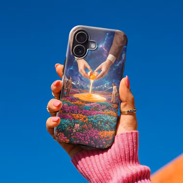 Handyhülle Toughcase - Hände – Ei – Surrealismus - Handen - Ei - Surrealisme Toughcase MagSafe Apple iPhone 17 klein