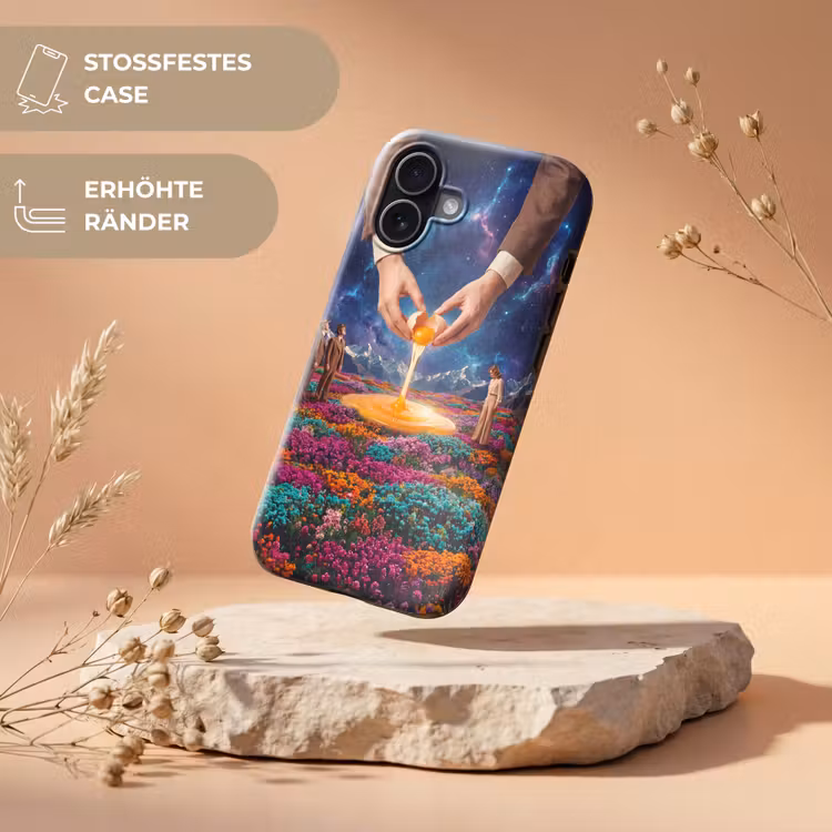 Handyhülle Toughcase - Hände – Ei – Surrealismus - Handen - Ei - Surrealisme Toughcase MagSafe Apple iPhone 17 klein