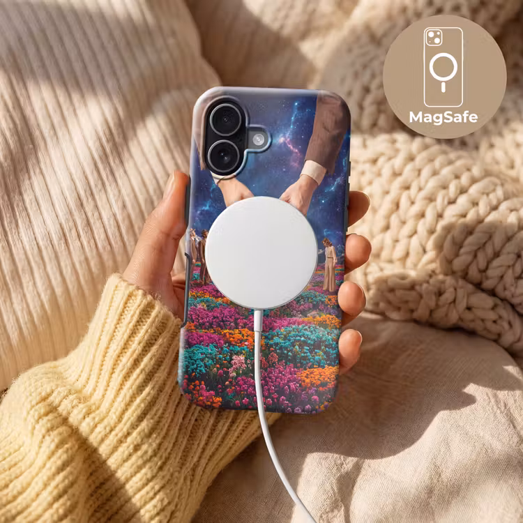 Handyhülle Toughcase - Hände – Ei – Surrealismus - Handen - Ei - Surrealisme Toughcase MagSafe Apple iPhone 17 klein