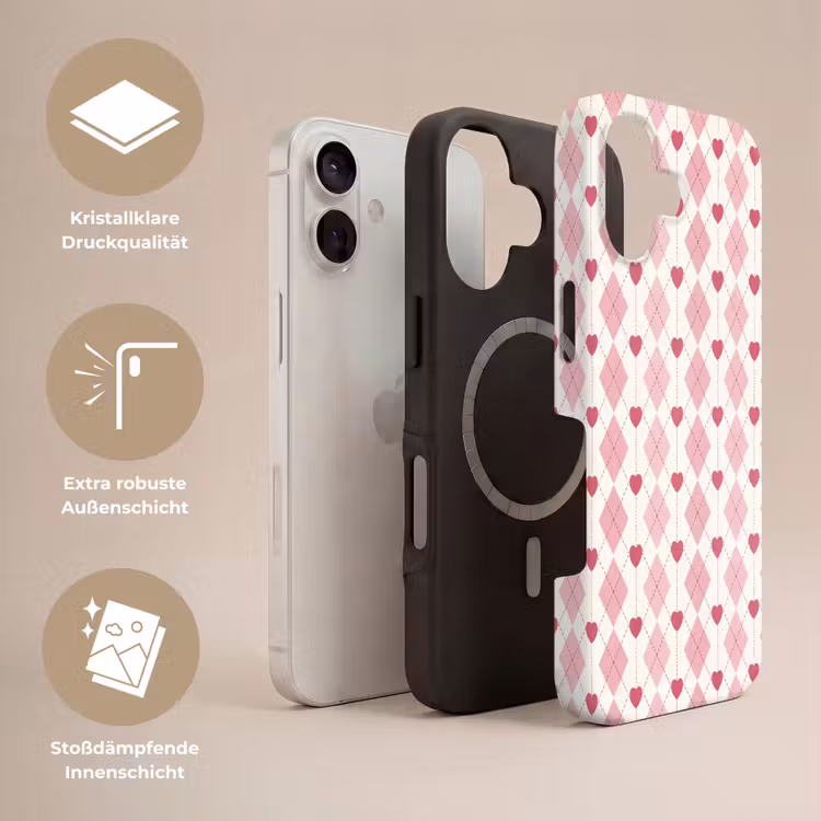 Ruiten - Klassiek - Roze - Wit Toughcase MagSafe Apple iPhone 17 klein 1017 -USP_Lagen_DE