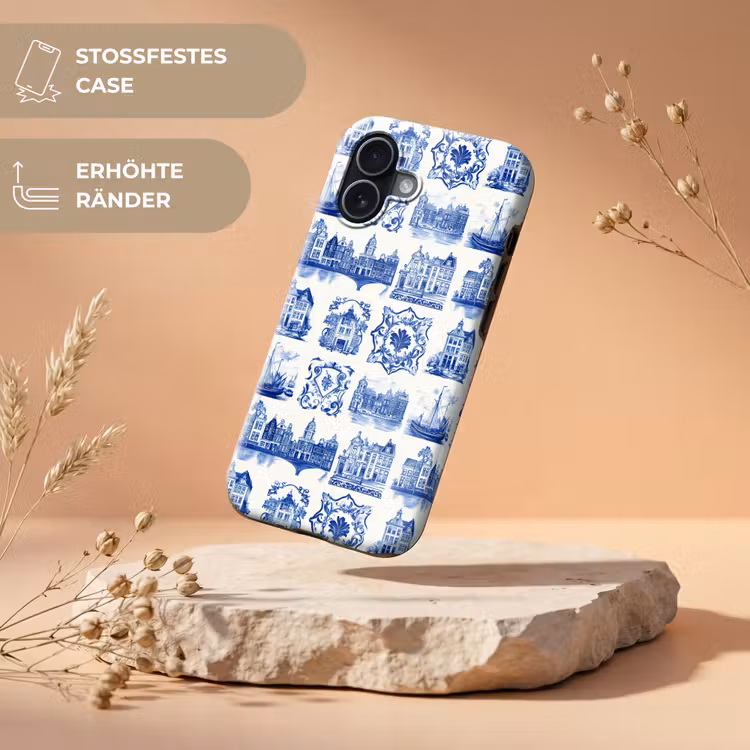 Huizen - Schepen - Blauw Toughcase MagSafe Apple iPhone 17 klein 1017 -USP_RandenV_DE